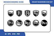 Mount Rushmore Monument Icon Pack, a Solid Icon by Fontmine Studio (Thumbnail 1 of 3)