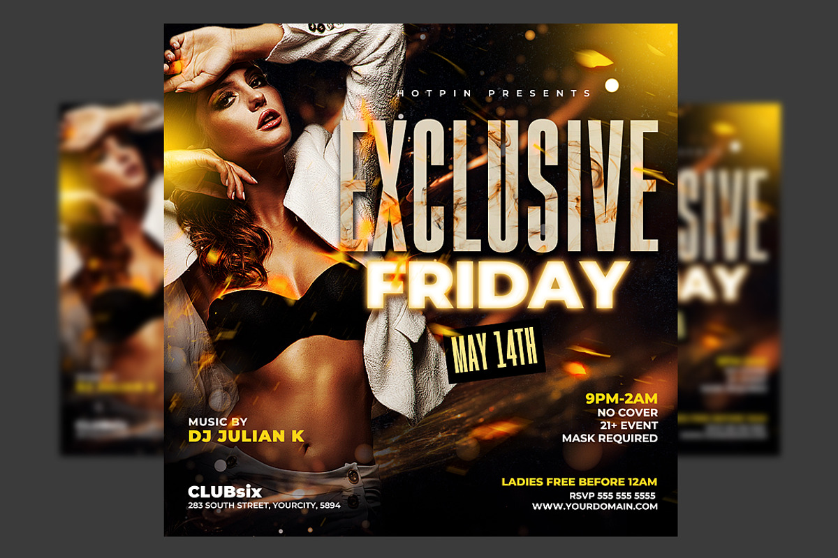 Night Club Party Flyer Template, a Flyer Template by Hotpin (Photo 1 of 3)