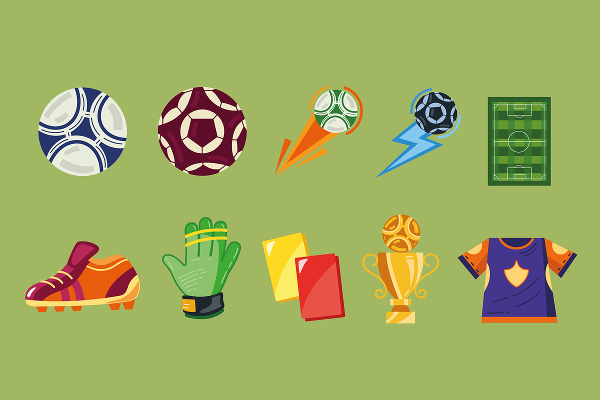 Soccer Sport Illustration Set, a Templates & Theme by studiogstock (Photo 2 of 2)