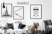 Frames & Walls Scandinavian Bundle-3, a Print Template by Yuri-U (Thumbnail 9 of 42)