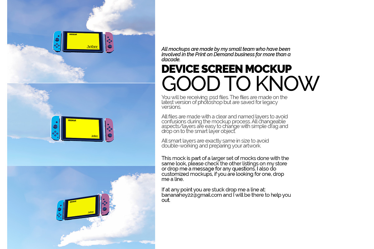 Nintendo Switch Screen Mockup Bundle, an Android Mockup by Banana Mockups (Photo 6 of 6)