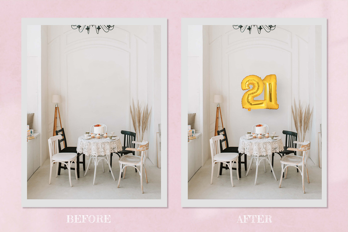 Birthday Balloon Photoshop Overlays, a Background Graphic by 3Motional (Photo 2 of 11)