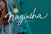 Nagintha - Handwritten Script, a Script Font by Letterhend Studio (Thumbnail 1 of 9)