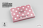 Clear Box with Stationery Set Mockup, a Packaging Mockup by INCDesign (Thumbnail 14 of 19)