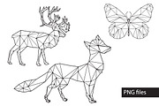 Geometric animals. Night sky., a Background Graphic by lycka (Thumbnail 3 of 7)