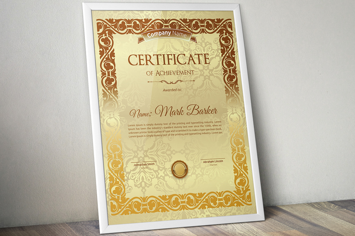Certificate Word | PSD | AI, a Stationery Template by Curve Design (Photo 2 of 3)