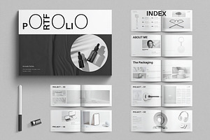 Minimalist Portfolio Landscape, a Brochure Template by E-Type