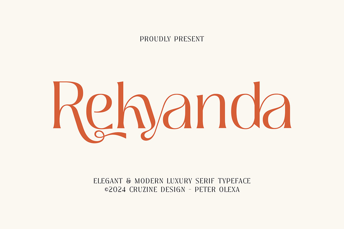 Rekyanda Luxury Serif, a Serif Font by Cruzine (Photo 1 of 7)