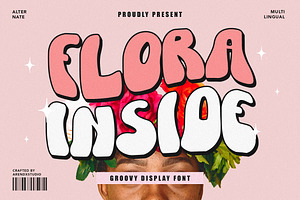 FloraI Inside - Groovy Display Font