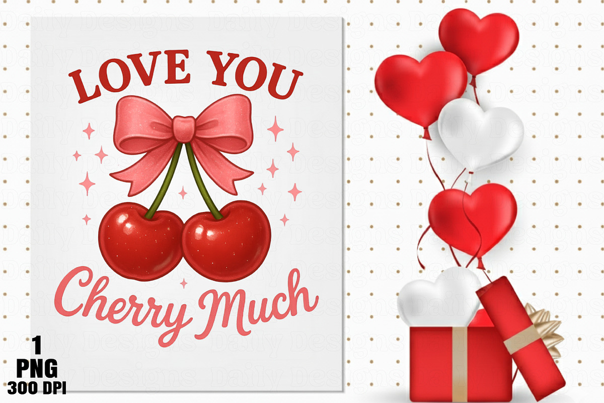 Love you cherry much PNG, an Illustration by Daily.Designs (Photo 4 of 5)