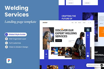 Welding Services Landing Page, a Landing Page Template by SLAB! Design