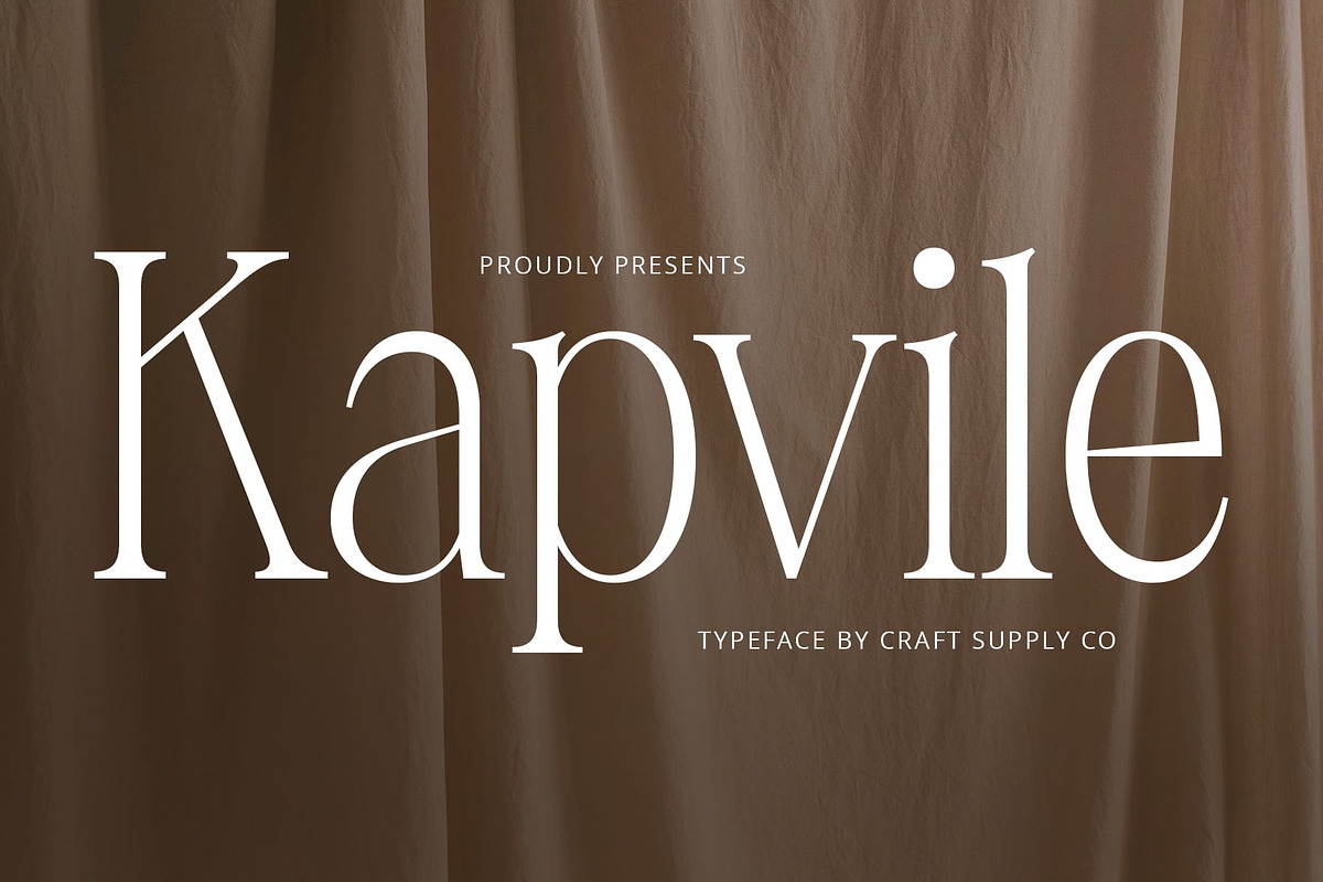 Kapvile – Elegant Font, a Serif Font by Craft Supply Co. (Photo 1 of 8)