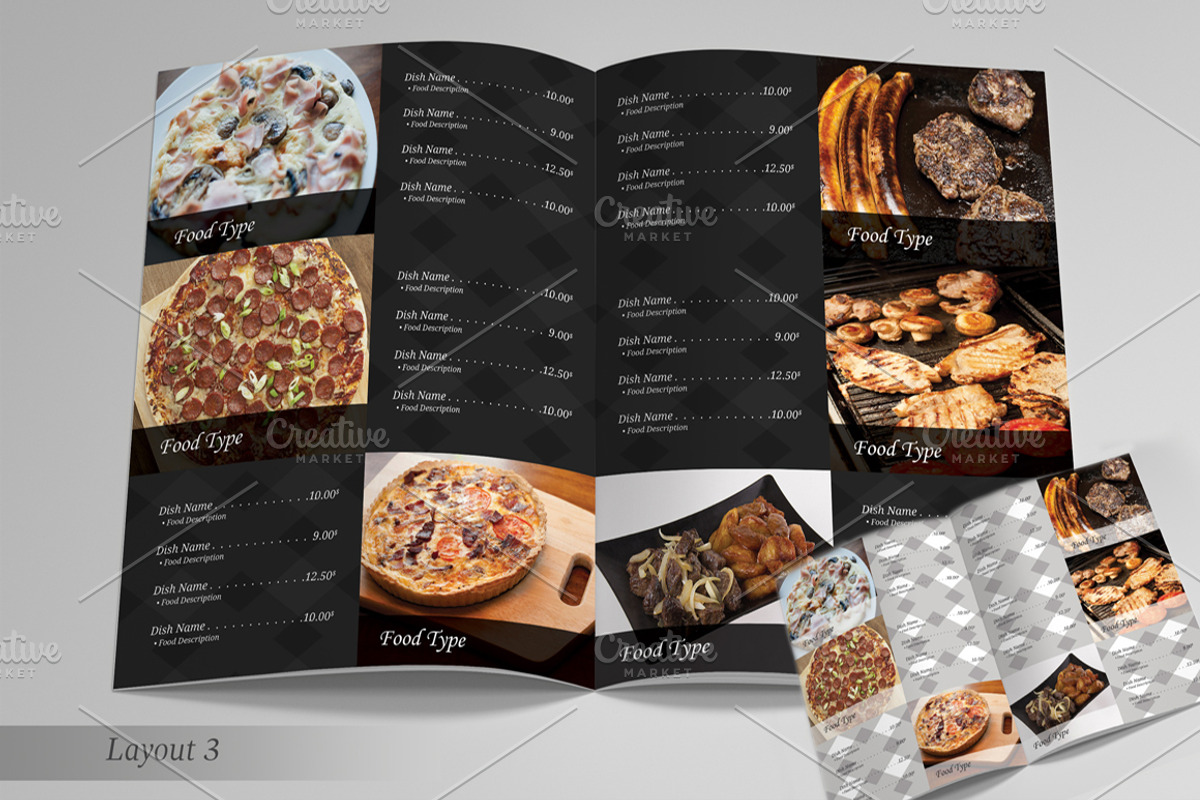 Restaurant Menu Set, a Brochure Template by BettyDesign (Photo 4 of 10)