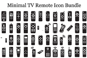 Minimal TV Remote Icon Bundle, a Graphic by musafir_fashion
