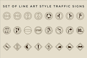set of isolated traffic signs icon, a Branding & Logo Template by zyxroun shop