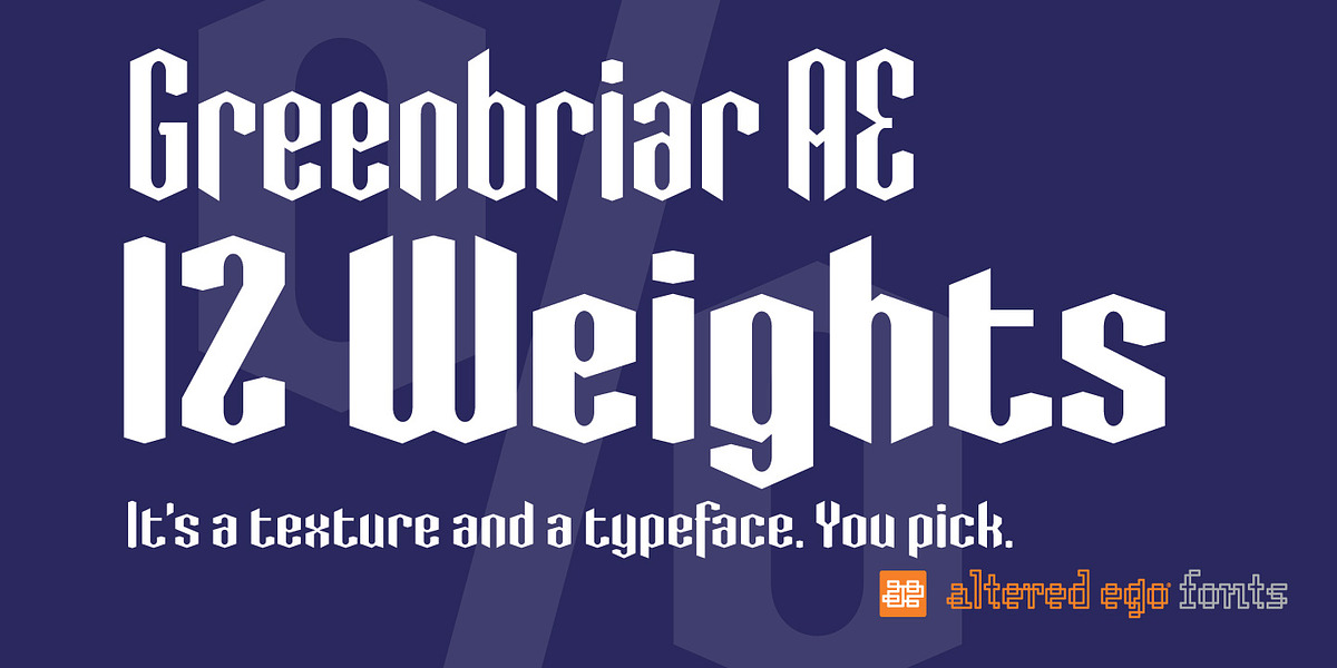 Greenbriar AE, a Blackletter Font by Altered Ego Fonts (Photo 1 of 4)