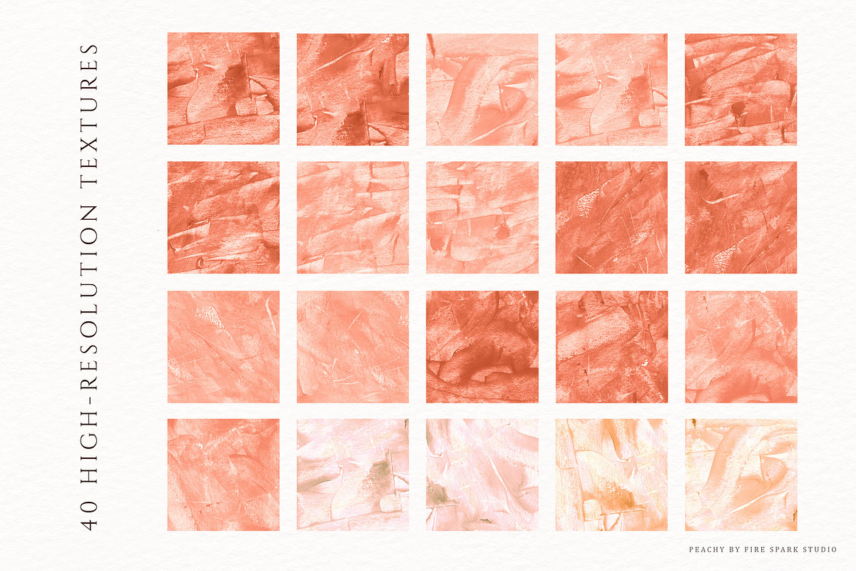 Peach Acrylic Texture Collection, a Texture Graphic by Fire Spark Studio (Photo 3 of 7)