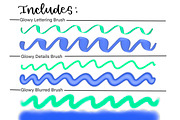 Glowy Procreate Brush Set, a Brush Add-On by Blue Strawberry Studio (Thumbnail 4 of 5)