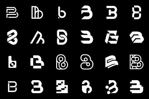 Logos Collection With Letter B