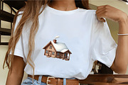 Cozy Cabin in the Woods Clipart, an Illustration by CrexoraLab (Thumbnail 4 of 5)
