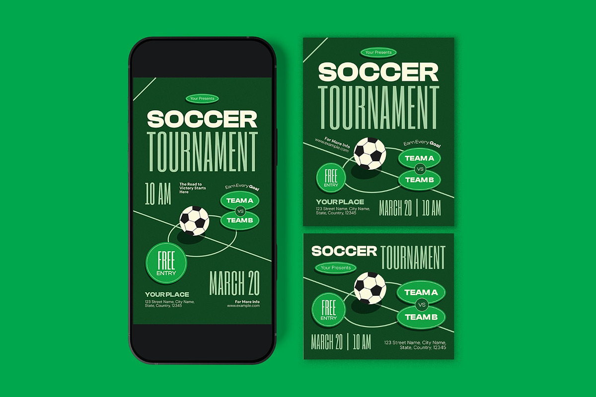 Soccer Tournament Flyer, a Flyer Template by graphicook (Photo 3 of 3)