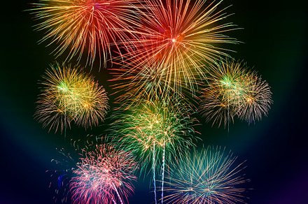 New year celebration fireworks featuring 4th, anniversary, and background, an Arts & Entertainment Photo by Mybnassphoto