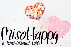 MISO HAPPY Hand Lettered Font