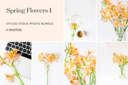 Spring flowers photo bundle featuring minimal, white, and orange, a Business Photo by Visual Bloom (Thumbnail 1 of 3)