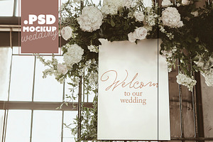 Wedding Welcome Sign Mockup PSD, a Product Mockup by McLittle Stock