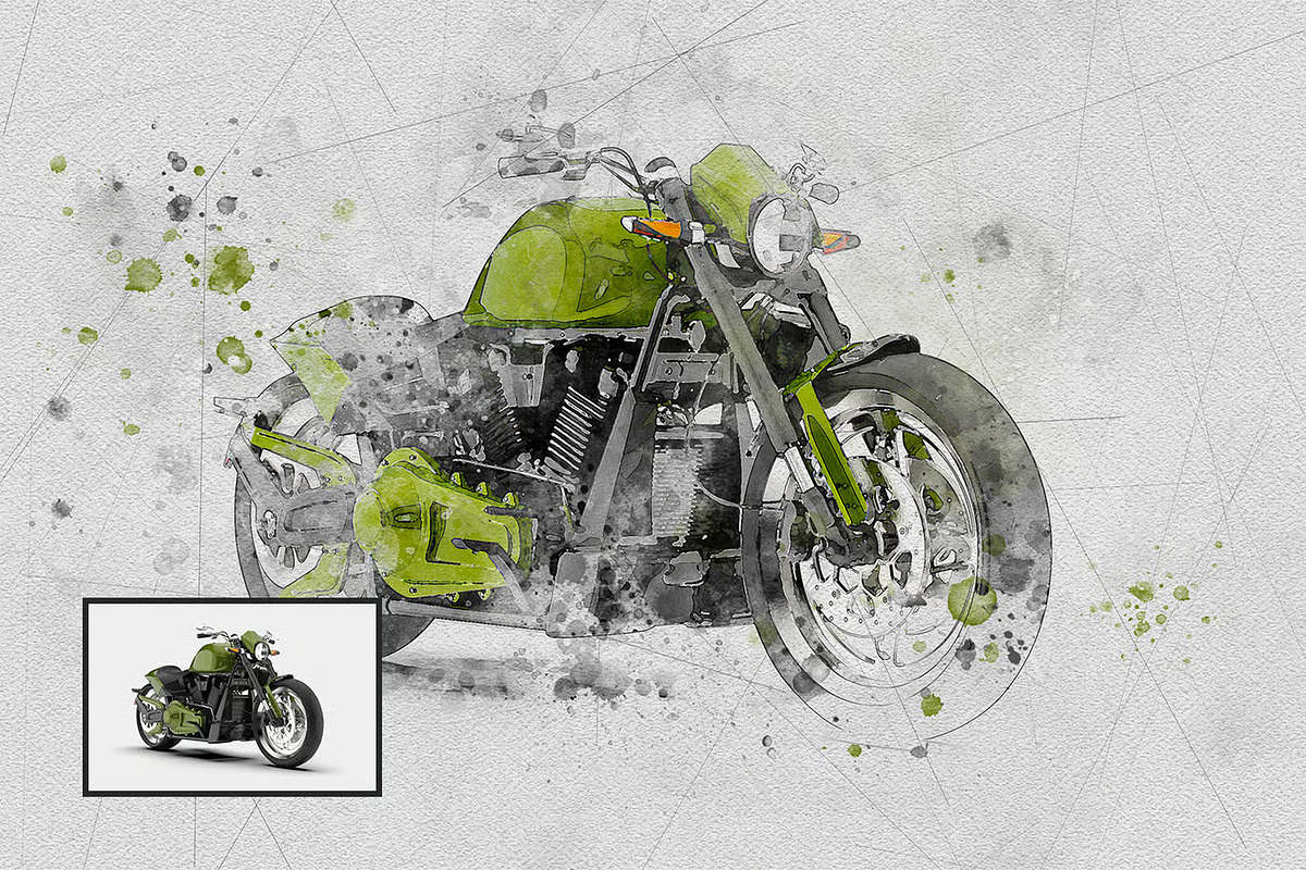 Mixed Art Photo Effect PSD, a Layer Style Add-On by UInstrument (Photo 1 of 5)