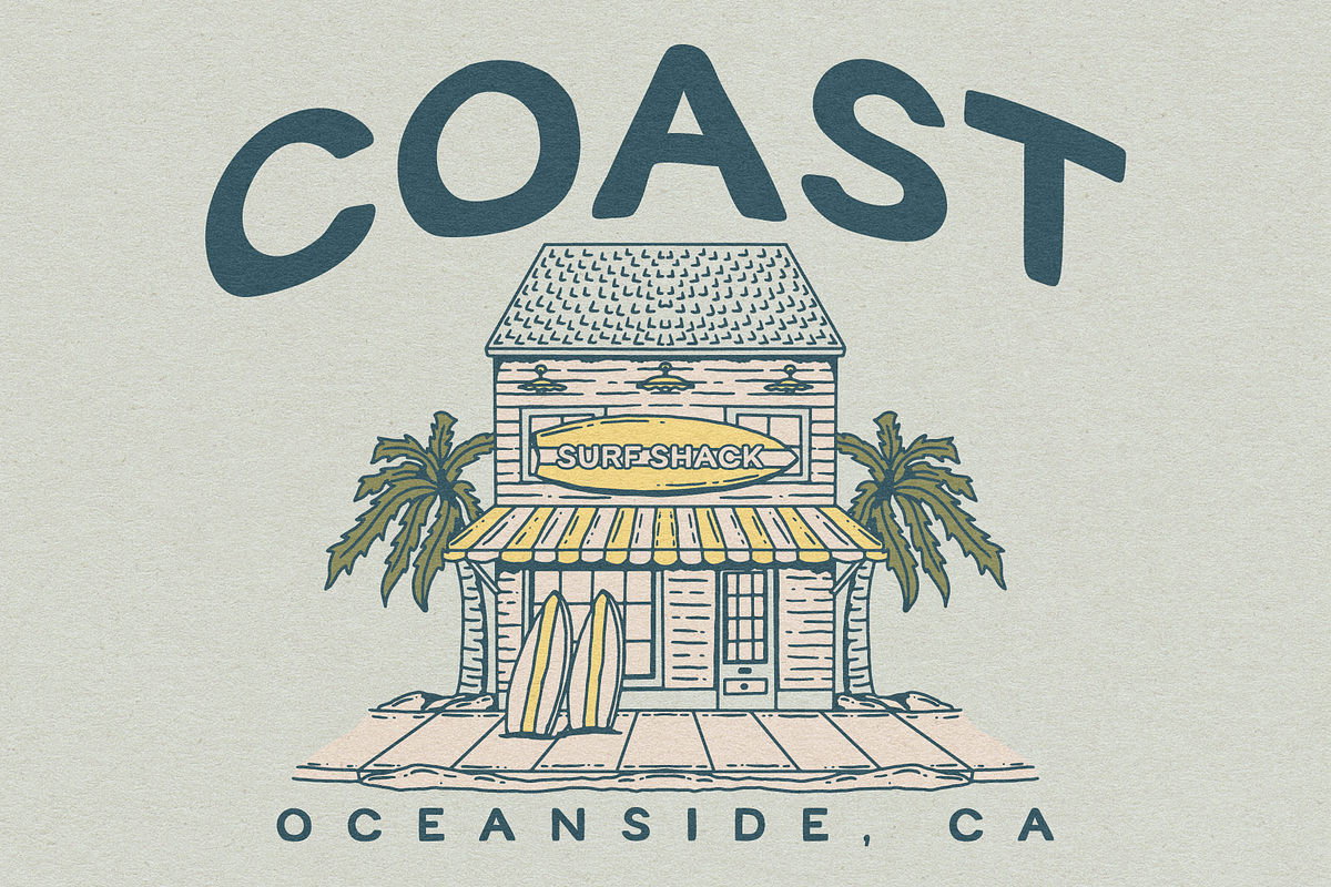 Coast - A Coastal, Hand-drawn Font, a Sans Serif Font by Eric Pond Designs (Photo 3 of 5)