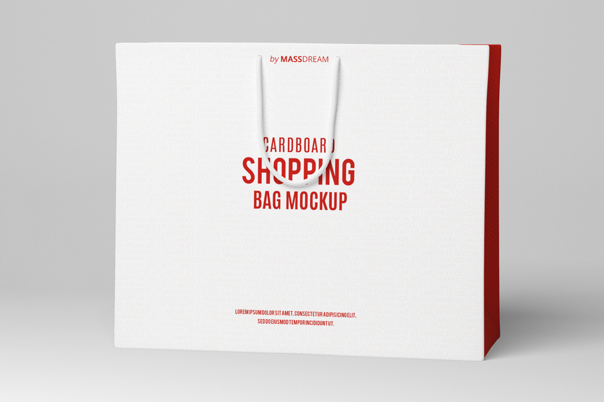 Large Cardboard Shopping Bag Mock-Up, a Packaging Mockup by MassDream (Photo 2 of 9)