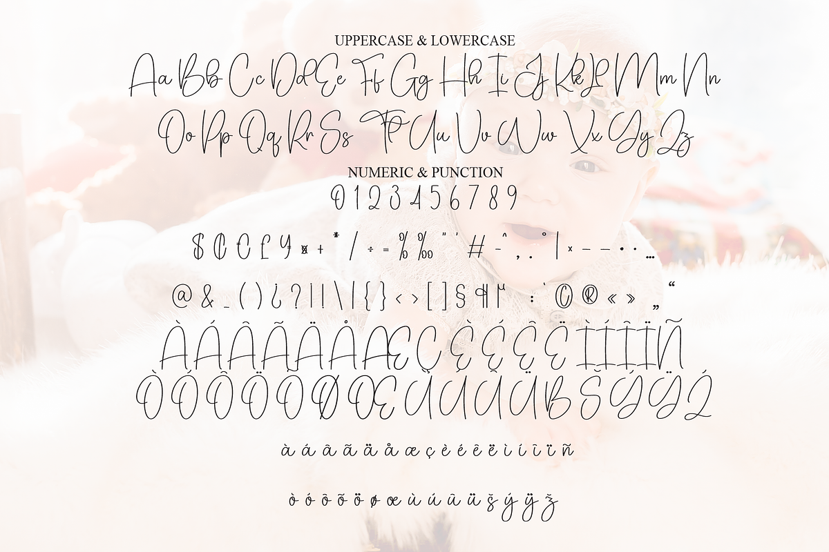 Baby Angel | Script Font, a Handwritten Font by Scratchones (Photo 7 of 8)