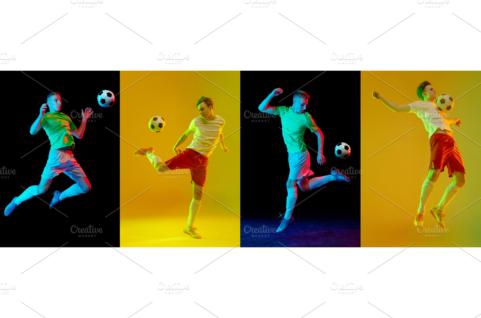 Collage with dynamic portraits of, a Sports & Recreation Photo by Volodymyr Melnyk