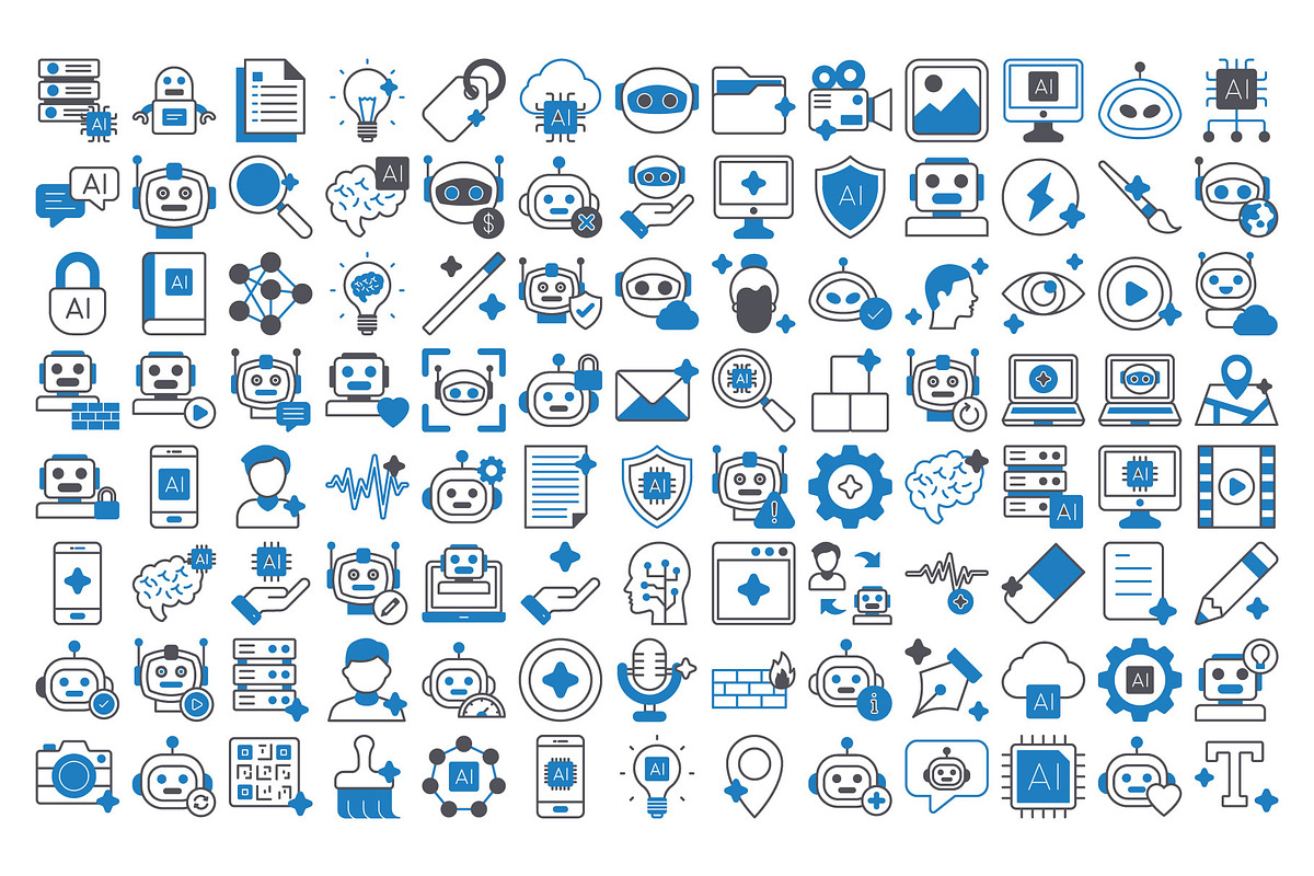 Infinity Blue Artificial Icons Pack, an Icon by Vector Portal (Photo 4 of 5)