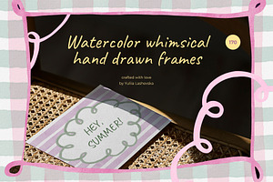 Watercolor whimsical frames