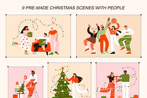 Christmas Party People Illustrations