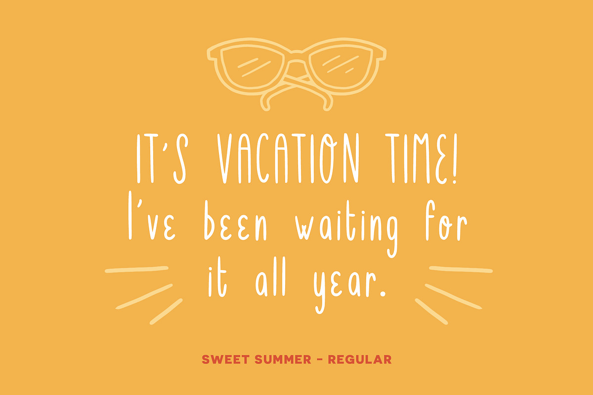 Sweet Summer handwritten fonts preview 2