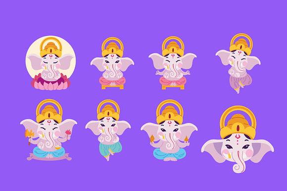 Ganesha Chaturthi Illustration Set preview 2