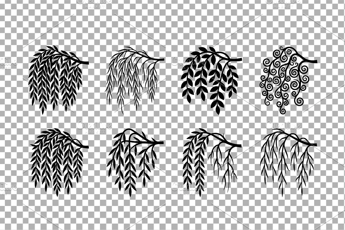 Willow Branch Silhouette Pack, an Object Graphic by Artonix (Photo 3 of 3)