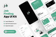 JQB - Job Finding App Figma Template, an App Template by Pixency (Thumbnail 1 of 6)