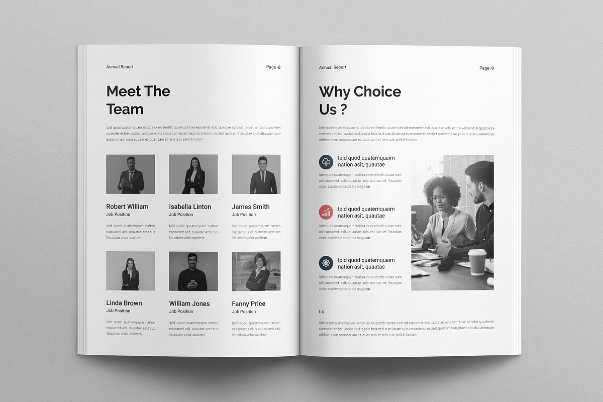 Annual Report Template, a Brochure Template by TemplatesForest (Photo 5 of 8)