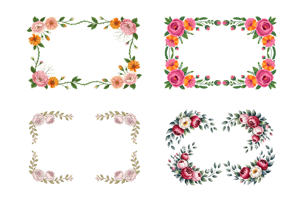 Watercolor Luxury Floral Clipart, a Decorative Illustration by ForhadGFX (Photo 10 of 13)