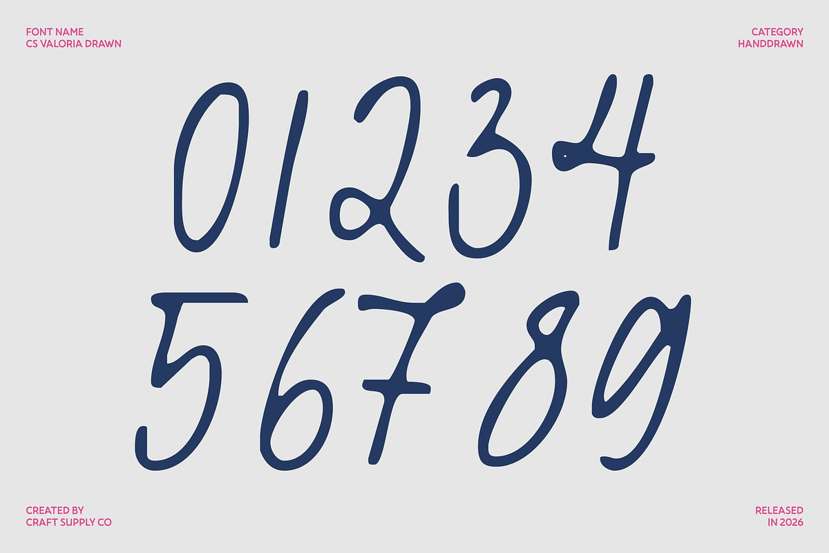 CS Valoria Drawn, a Script Font by Craft Supply Co. (Photo 6 of 8)