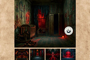 71 Halloween Horror Backdrops, a Seasonal Illustration by ThatsDesignArt (Thumbnail 12 of 15)