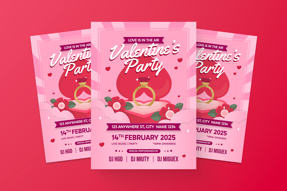 Valentine's Day Flyer, a Flyer Template by MMPixelCraft (Photo 6 of 6)