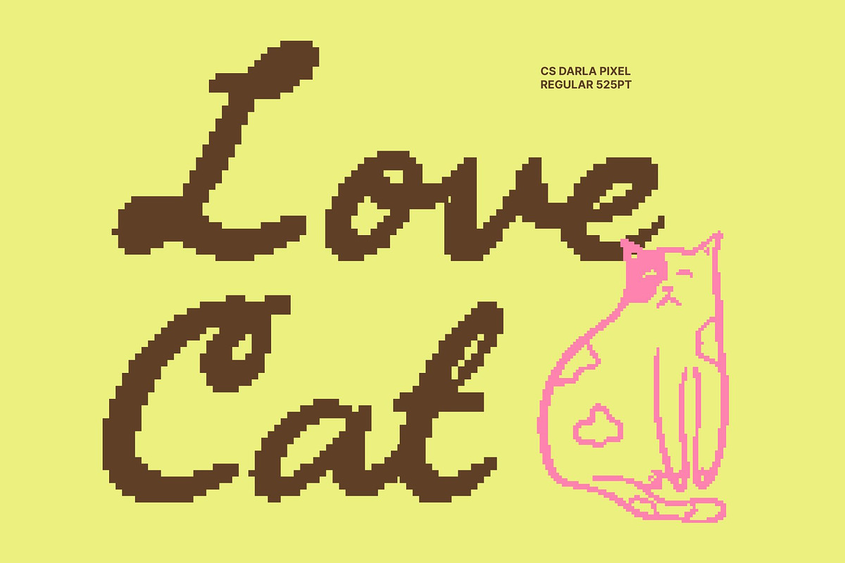CS Darla Pixel, a Script Font by Craft Supply Co. (Photo 2 of 8)