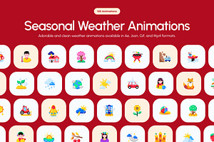 Animated Seasonal Weather Icons, an Emoji Icon by Prosymbols