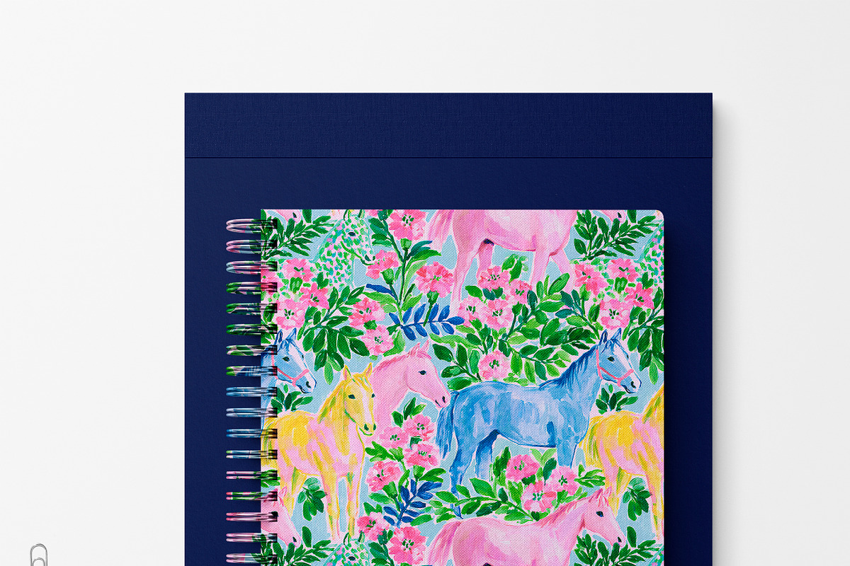 Seamless Horse Patterns, a Pattern Graphic by The Preppy Artist (Photo 2 of 11)