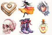 Coquette Vintage Halloween Bundle, an Illustration by Pixels.Craft (Thumbnail 2 of 7)